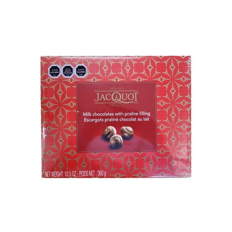 Конфеты JACQUOT snails улитки из молочного шоколада с начинками пралине 300 гр., картон