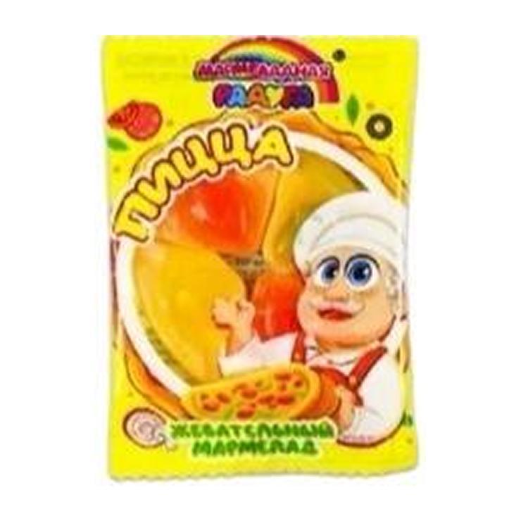 Мармелад жевательный Мармеладная радуга пицца 18 гр., флоу-пак