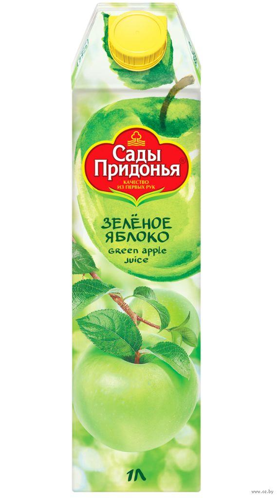 Сок зеленое яблоко Сады Придонья, 1л., тетра-пак
