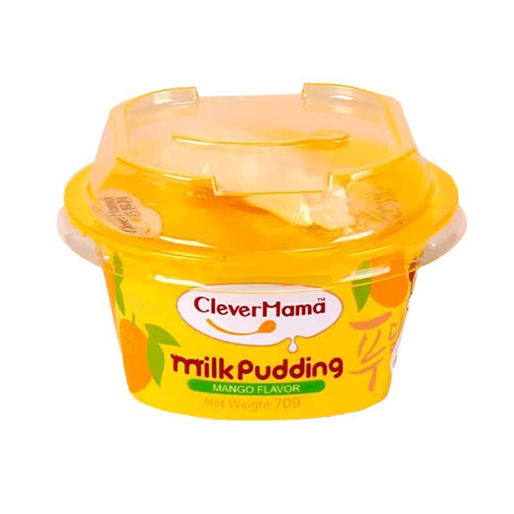 Желе CleverMama Milk Pudding манго 70 гр., пластиковая упаковка