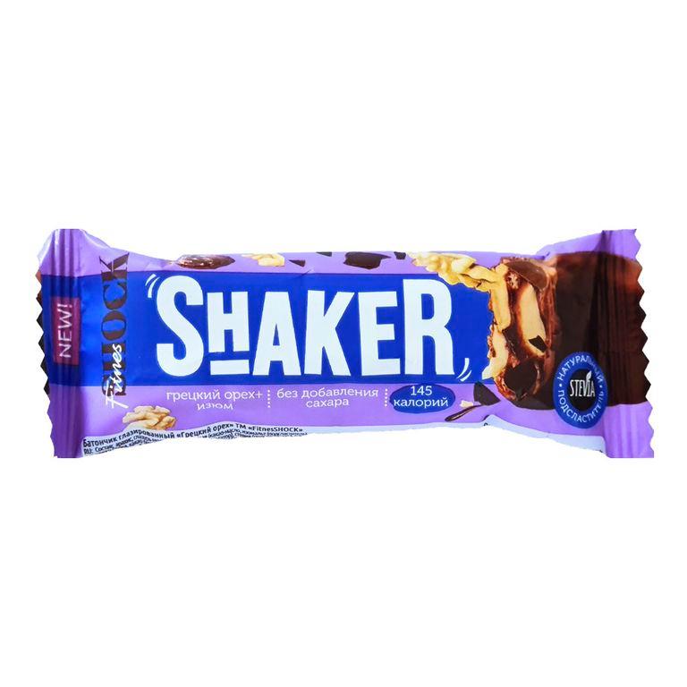 Батончик глазированный FitnesShock Shaker Грецкий орех 35 гр., флоу-пак