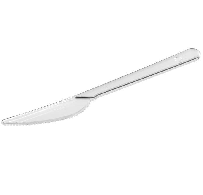 Нож одноразовый Аэроснаб Кристалл прозрачный 18 см.