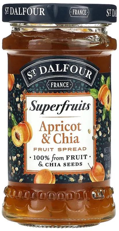 Джем St.Dalfour абрикосовый с семенами чиа superfruits 170 гр., стекло
