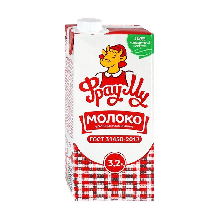 Молоко Фрау Му ультрапастеризованное 3,2% 950 мл., тетра-пак