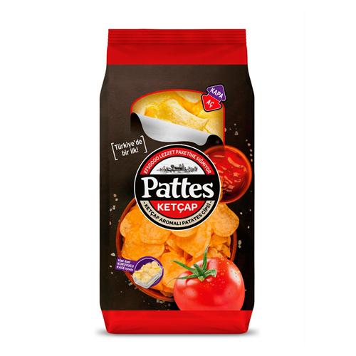 Чипсы Pattes со вкусом кетчупа 100 гр., флоу-пак