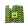 Трубочки бумажные полоска цвет зелено-желтый d=6мм L = 195мм 250 шт Green Mystery Бамбук, пластиковый пакет