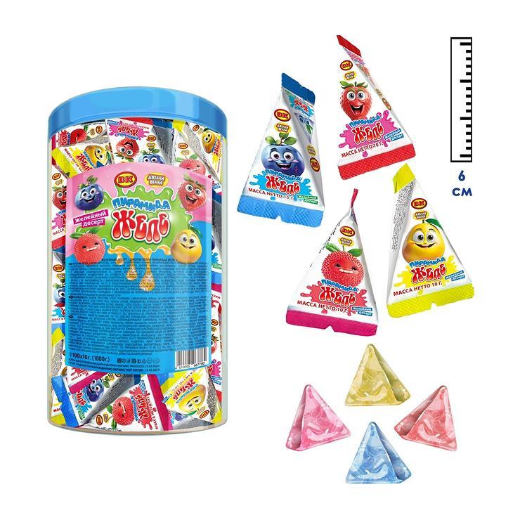 Желе Волшебный кондитер Джелли Велли Пирамида фруктовое 10 гр., флоу-пак