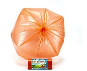 Мешки для мусора оранжевые 35 литров MIRPACK EXTRA, бумажная упаковка