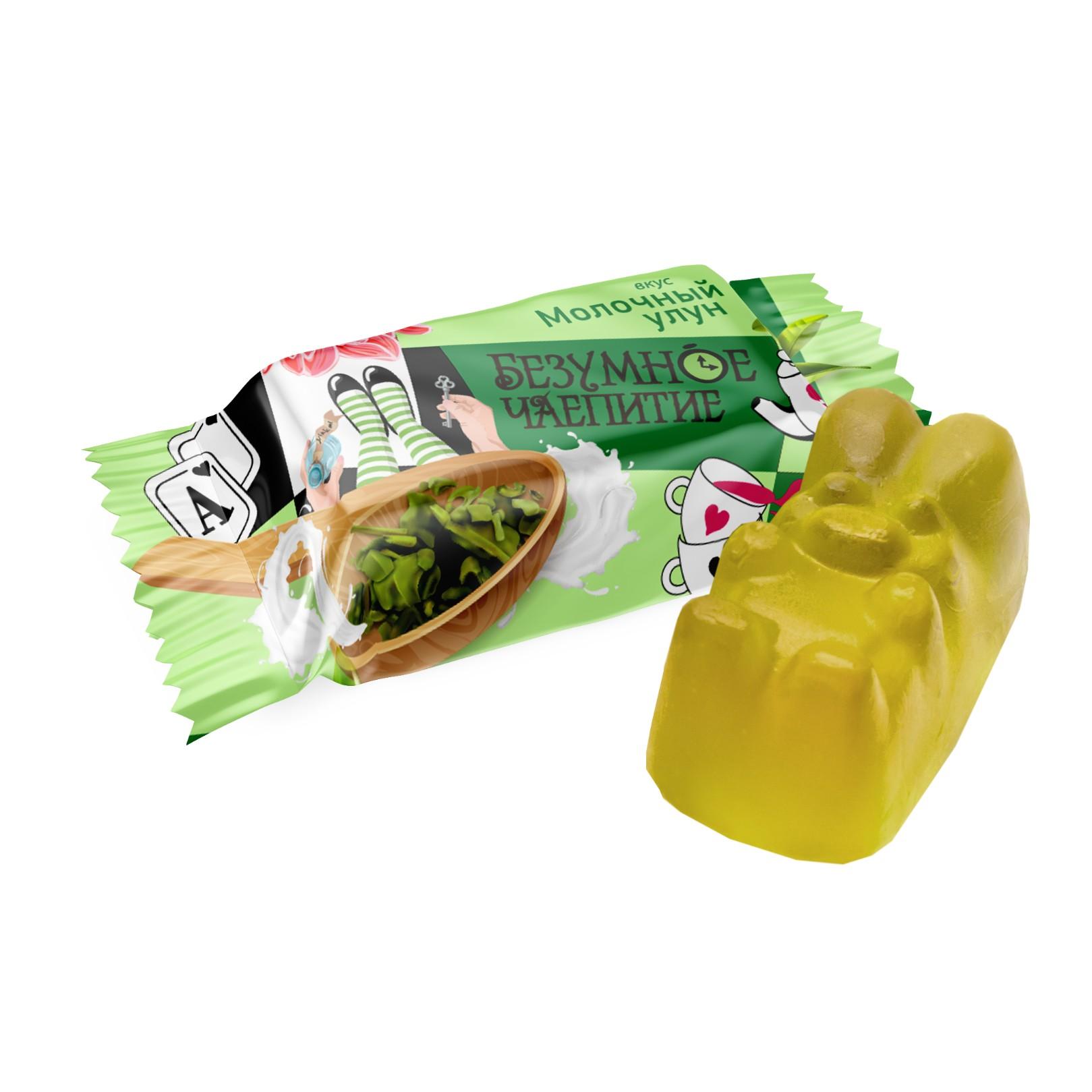 Мармелад Безумное чаепитие со вкусом чая молочный улун,1 кг., флоу-пак