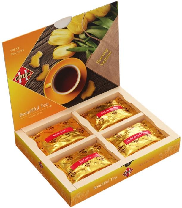 Чай Хилтоп набор Чайный экслюзив картон шкатулка Микс (4вида) 120 гр., картон