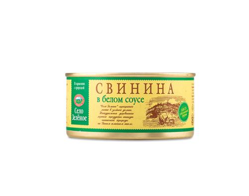 Свинина Село Зелёное в белом соусе 325 гр., ж/б