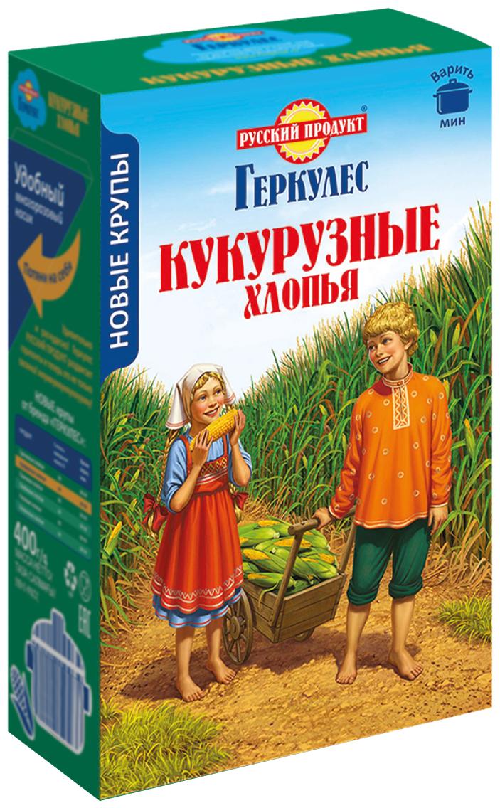 Крупа Русский Продукт хлопья кукурузные, 400 гр., картон
