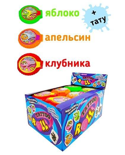 Резинка жевательная Джамбура Ролл с переводной картинкой 12 гр., ПЭТ