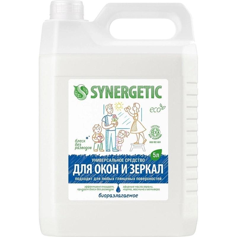 Средство для мытья стекол Synergetic ника-стеклоочиститель Россия 5 л., канистра