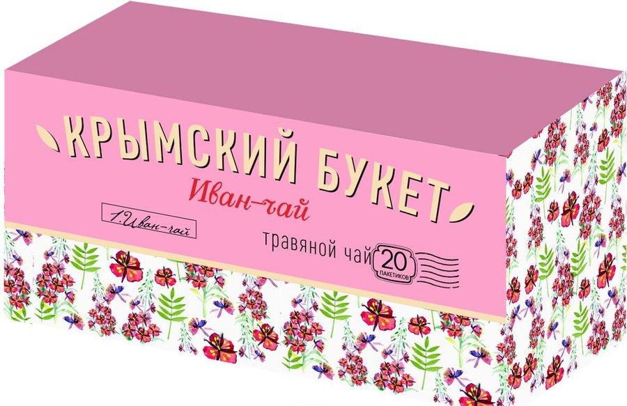 Чай Крымский букет Букет Иван-чай травяной, 20 пакетов, 30 гр., картон