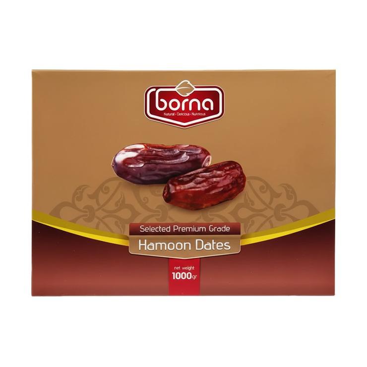 Финики BORNA hamoon сушеные с косточкой 1 кг., картон