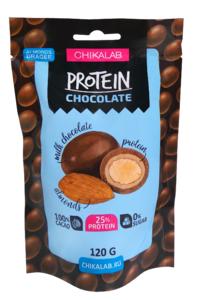 Драже Chikalab Protein Chocolate Миндаль в шоколаде, 120 гр., дой-пак
