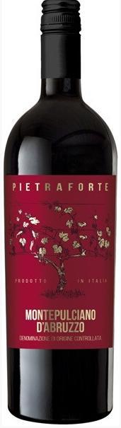 Вино Петрафорте Монтепульчано д’Абруцо DOC красное сухое 12,0% Италия 750 мл., стекло