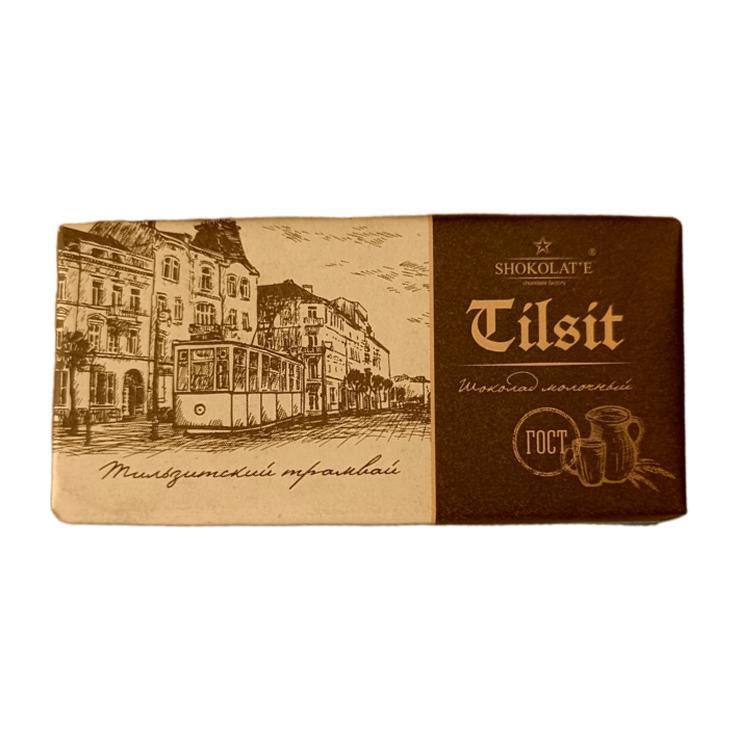 Шоколад ШААКЕН ДОРФ Tilsit Советск молочный 35% 100 гр., обертка