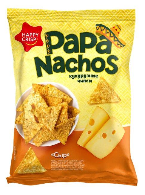 Чипсы кукурузные Happy crisp Nachos Сыр 75 гр., флоу-пак