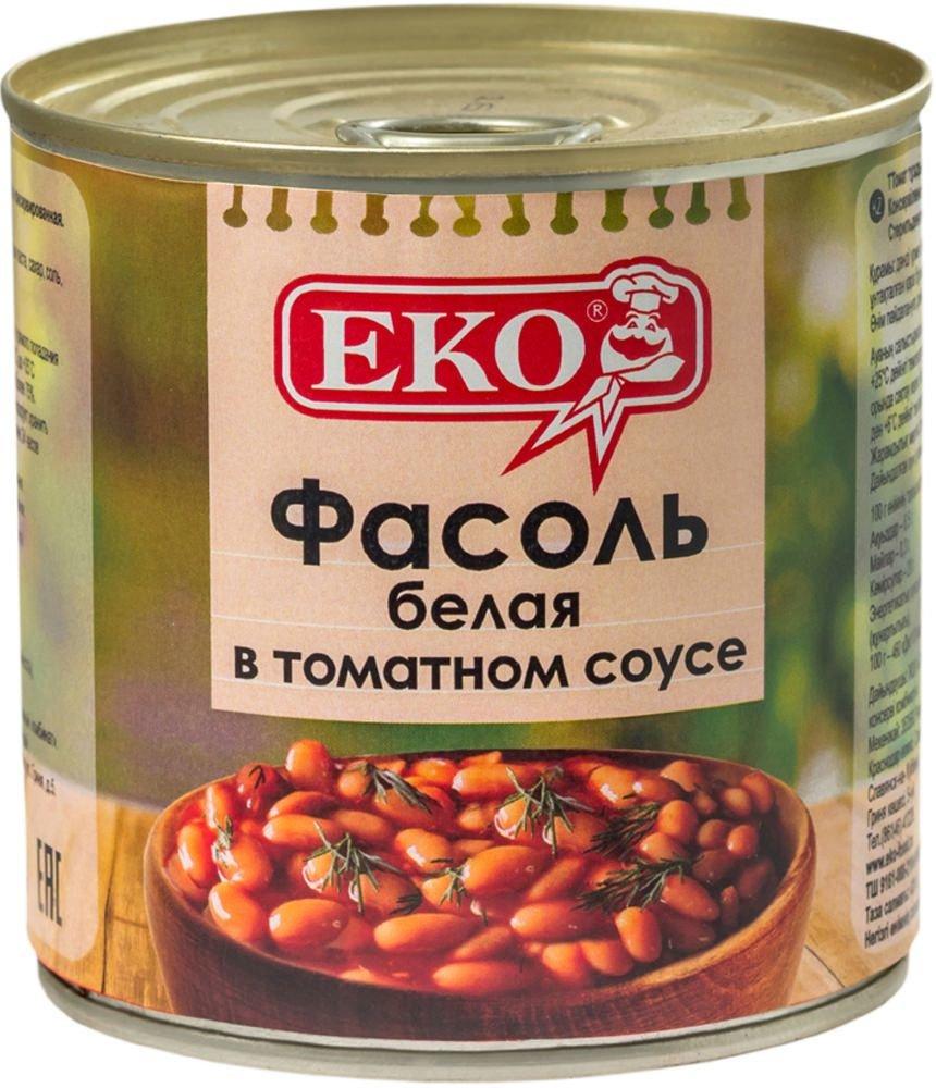 Консервы овощные Eko фасоль белая в томатном соку