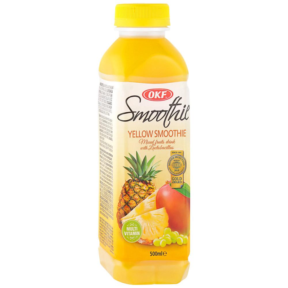 Напиток безалкогольный негазированный мультивитаминный OKF Smoothie Tropical, 500 мл., пластиковая бутылка