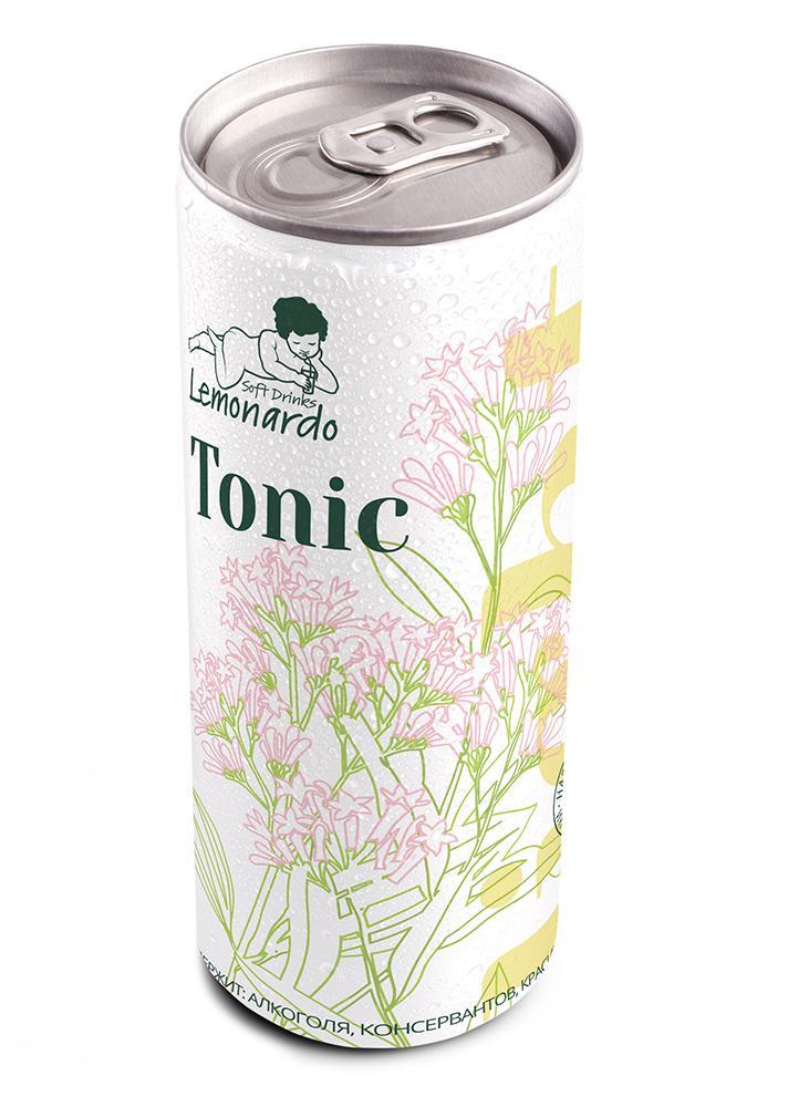 Тоник Lemonardo Tonic Light со стевией 330 мл., ж/б