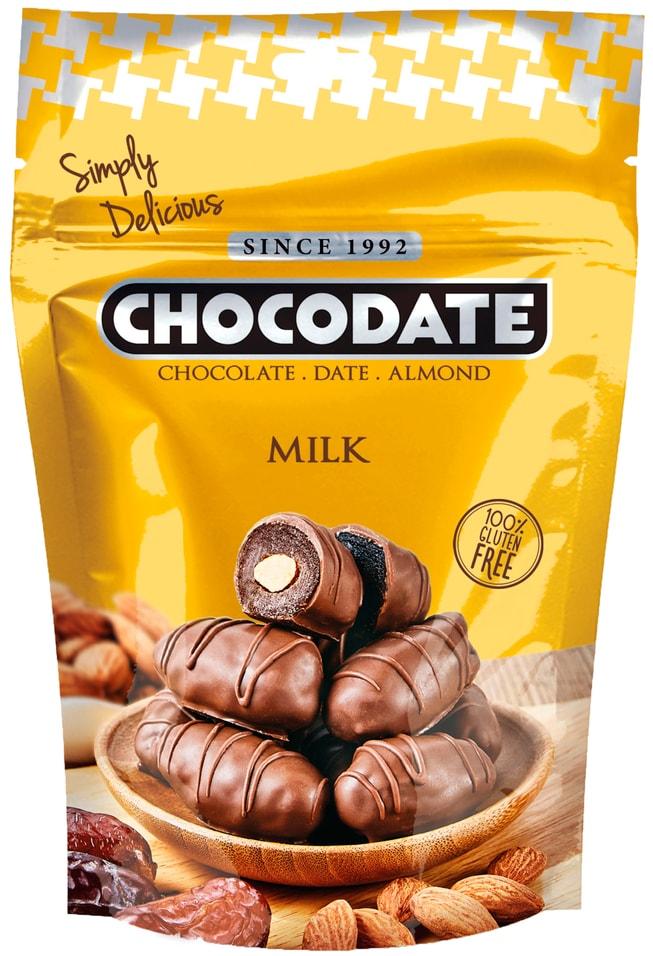 Конфеты Chocodate Финики с миндалем в молочном шоколаде 100 гр., дой-пак