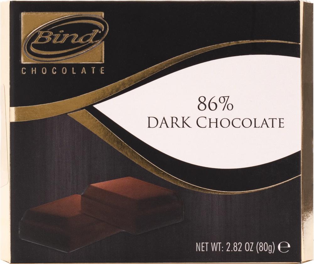 Шоколад BIND Горький 86% 80 гр., картон