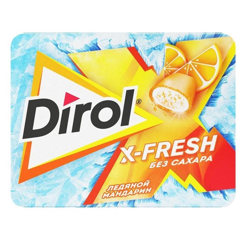 Резинка жевательная Dirol X-Fresh Ледяной мандарин 16 гр., бумага