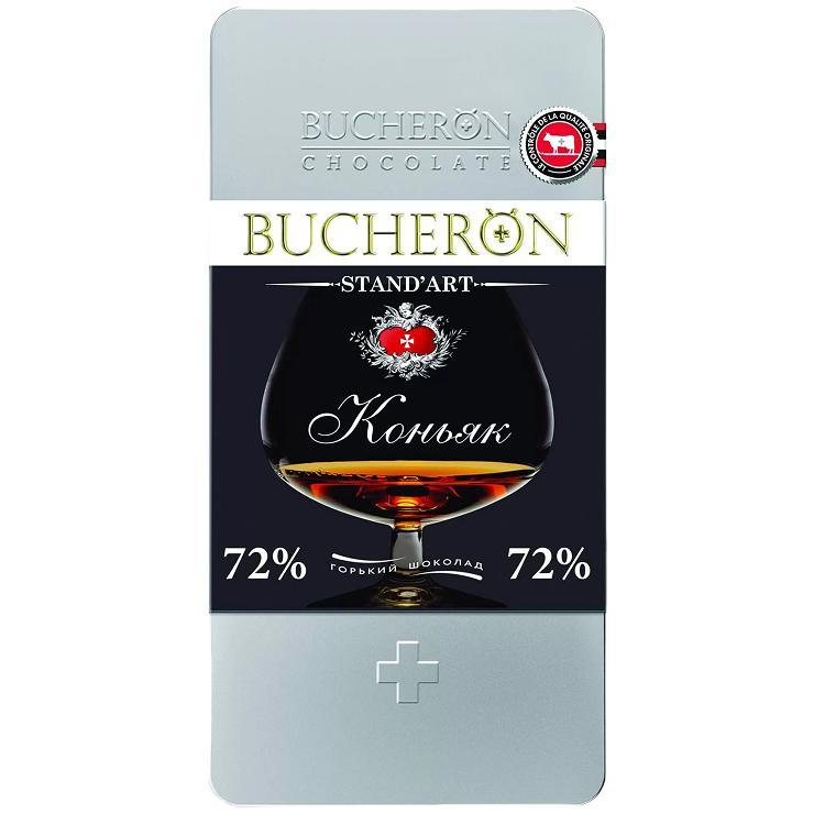 Шоколад Bucheron горький с коньяком 100 гр., ж/б