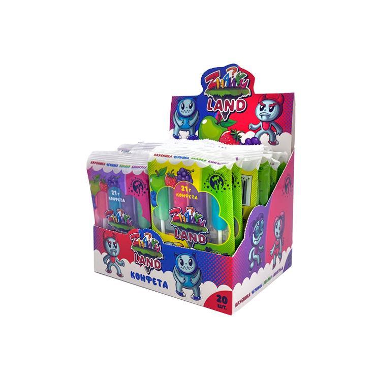 Карамель на палочке ZНАЙКИ LAND ассорти 21 гр., флоу-пак