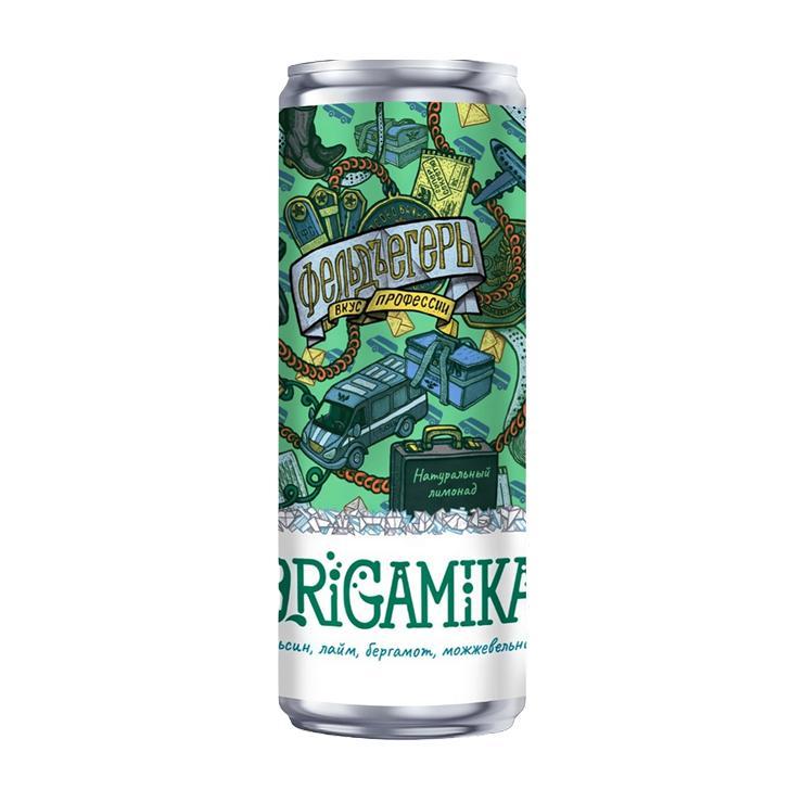 Напиток газированный ORIGAMIKA фельдъегерь апельсин лайм бергамотом и можжевельником  330 мл., ж/б