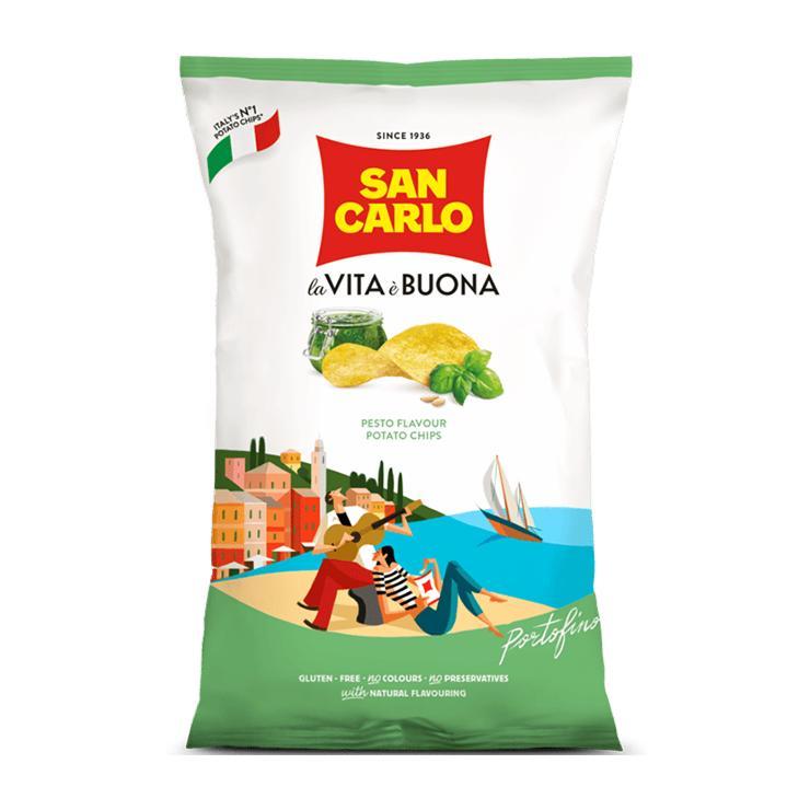 Чипсы картофельные San Carlo соус песто 50 гр., флоу-пак
