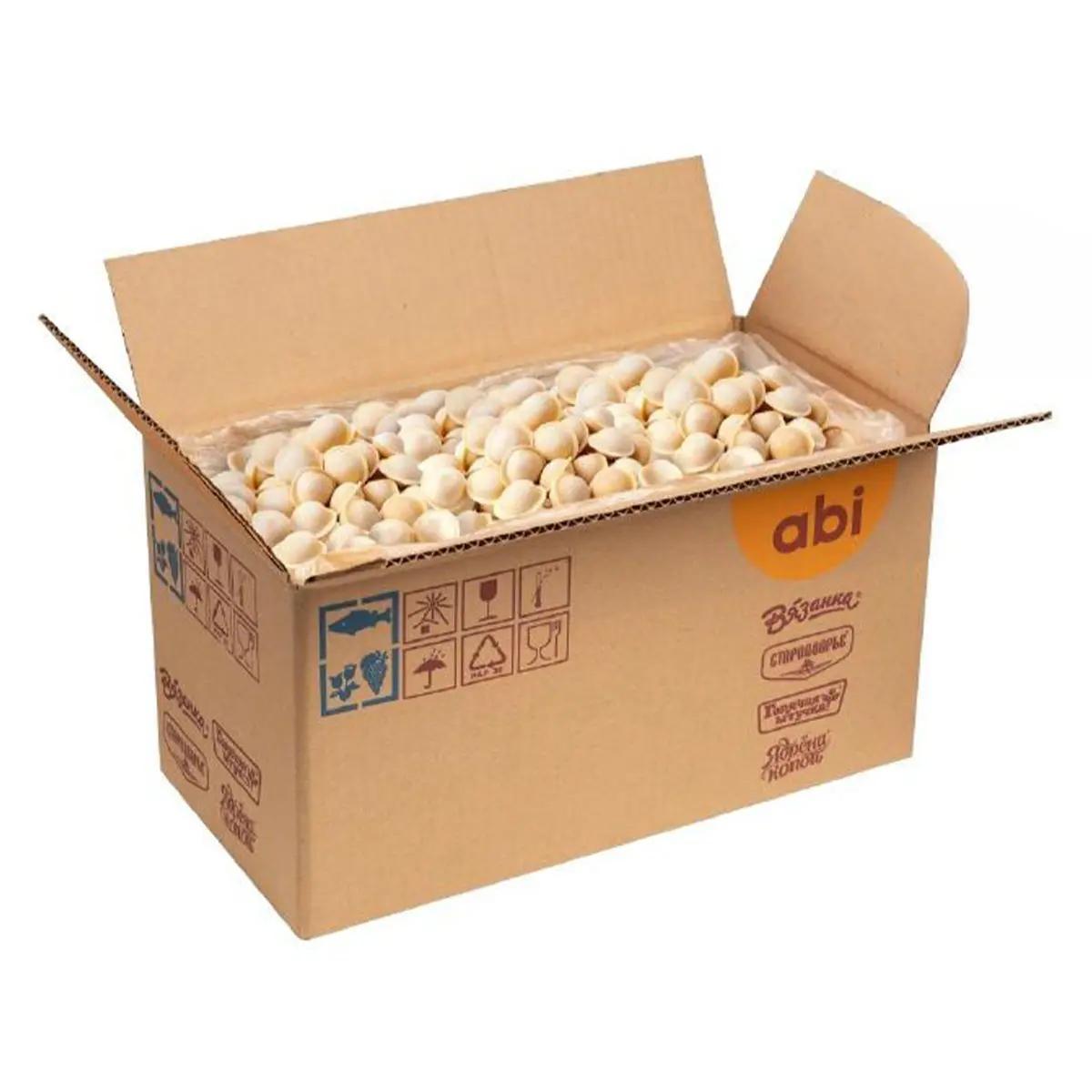 Бульмени Горячая Штучка Наваристые с говядиной и свининой 5 кг., картон