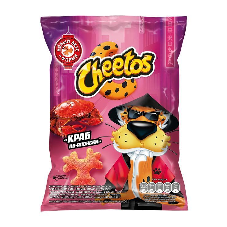 Палочки кукурузные Cheetos краб по-японски 50 гр., флоу-пак