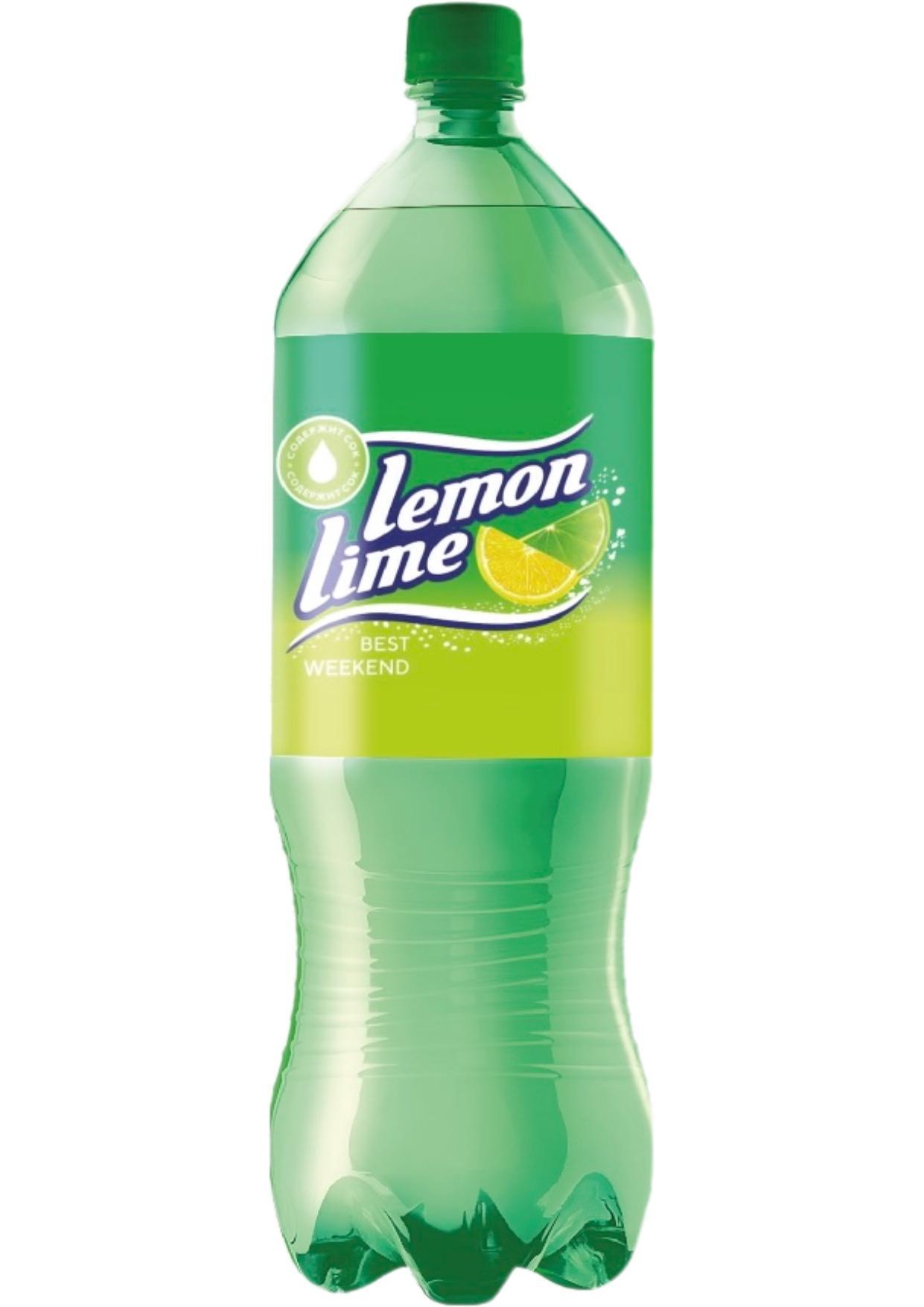 Напиток сильногазированный Best Weekend лимон лайм 2 л., ПЭТ