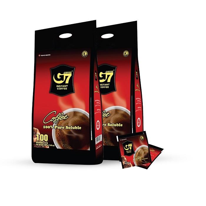 Кофе растворимый Trung Nguyen G7 черный, 100 пакетиков, 200 гр., пакет