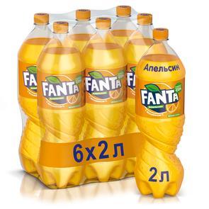 Напиток Fanta газированный Апельсин Люксембург 2 л., ПЭТ