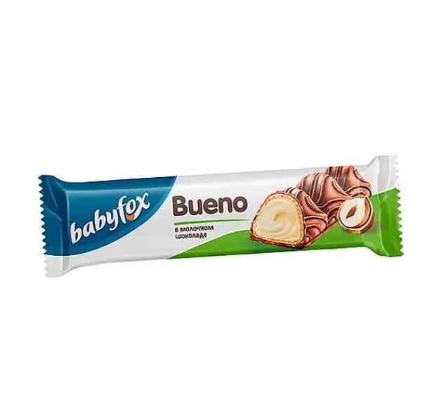 Батончик вафельный Babyfox Bueno в молочном шоколаде 23 гр., флоу-пак