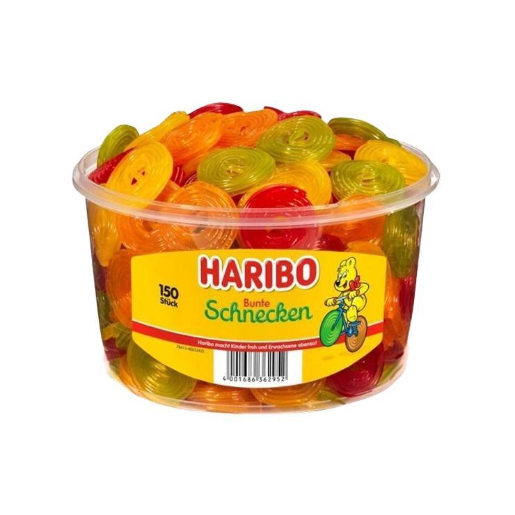 Конфеты жевательные Haribo фруктовые улитки 1,2 кг., пластик