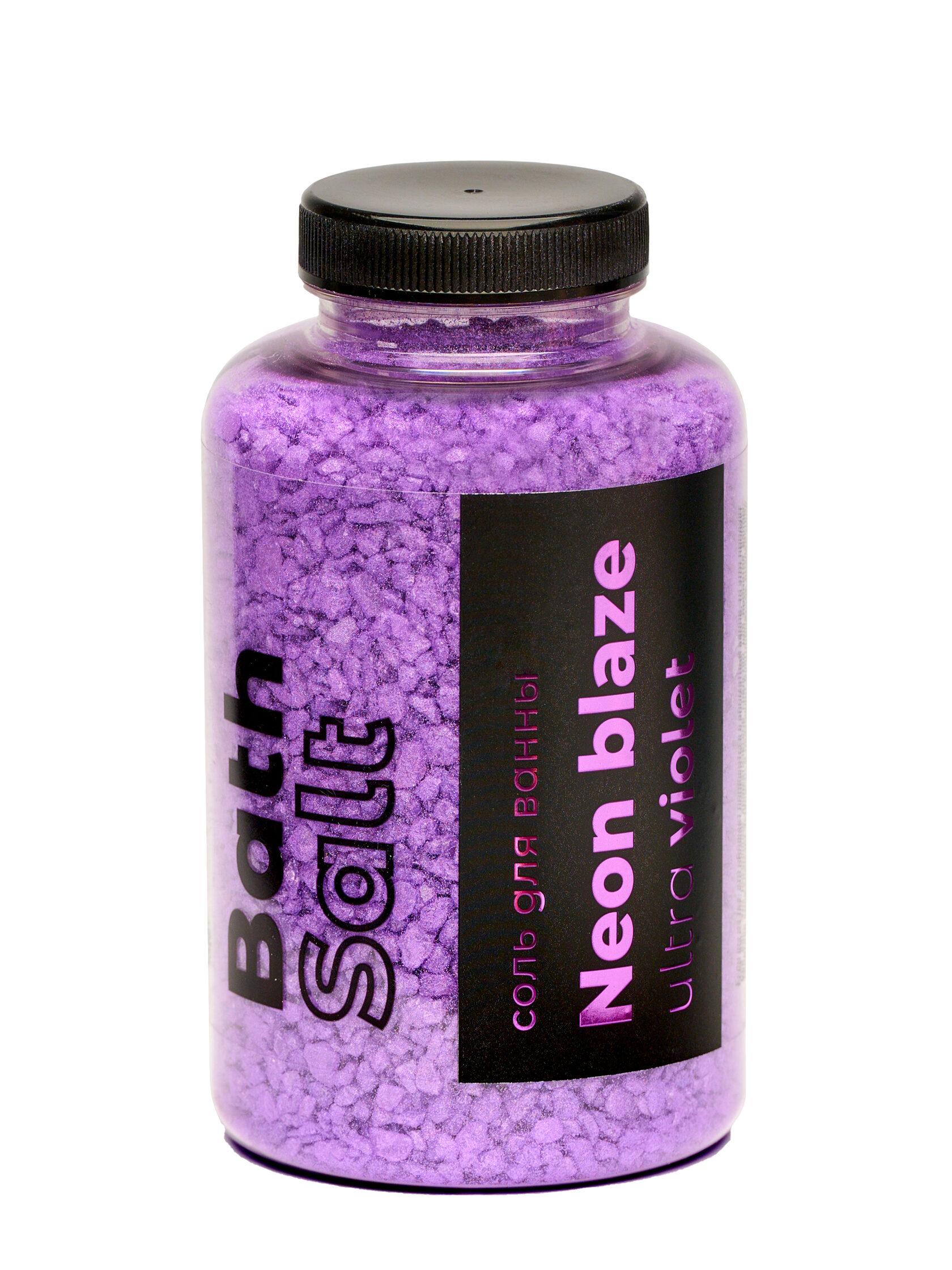 Соль для ванны Fabrik Cosmetology NEON BLAZE Ultra violet 500 гр., ПЭТ