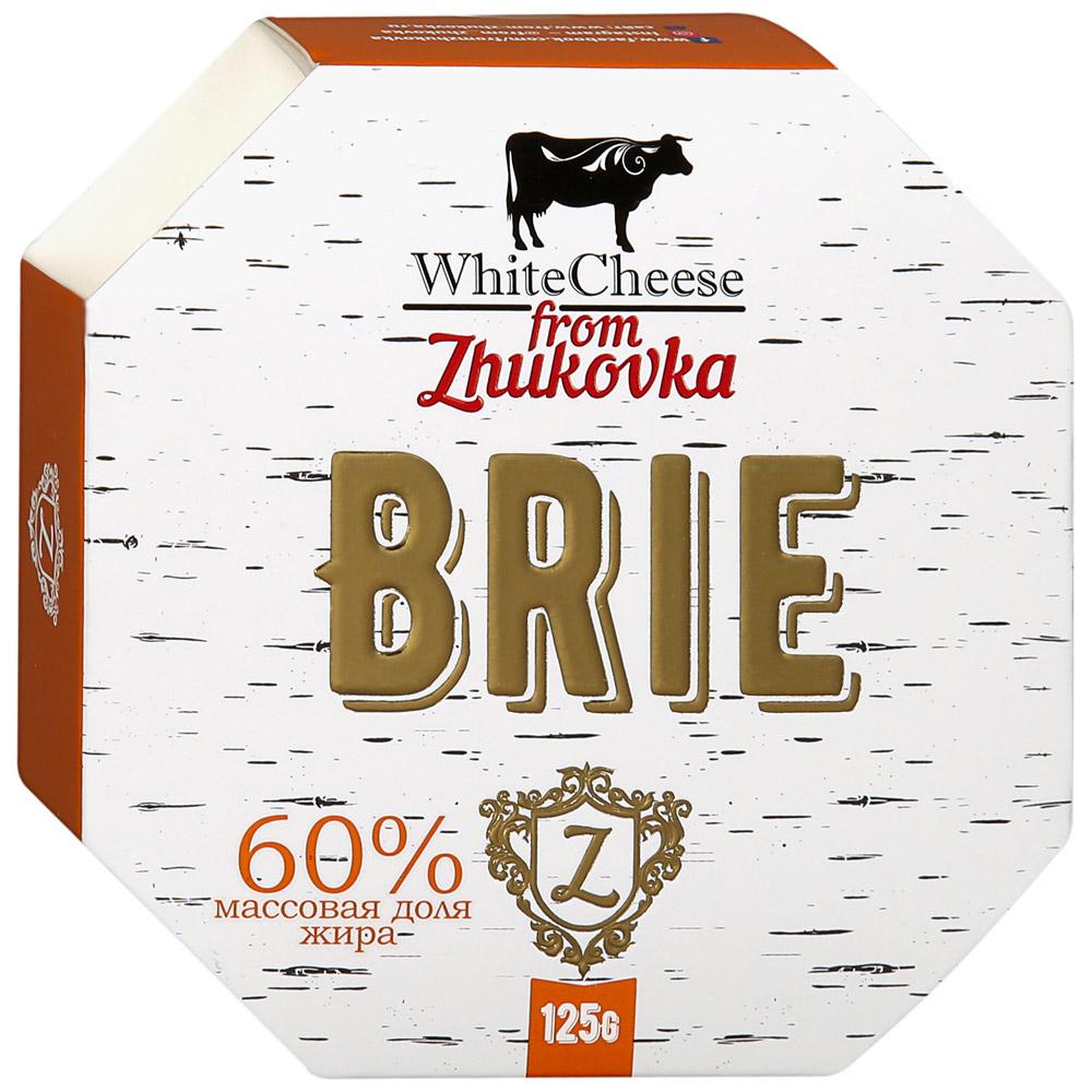 Сыр WhiteCheese from Zhukovka с белой плесенью Бри м.д.ж 60%, 125 гр., картон