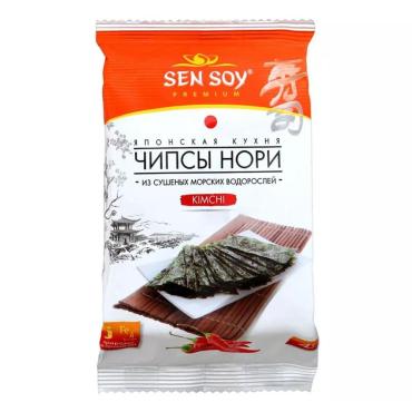 Чипсы Sen Soy нори из морской водоросли kimchi, 45 гр., флоу-пак