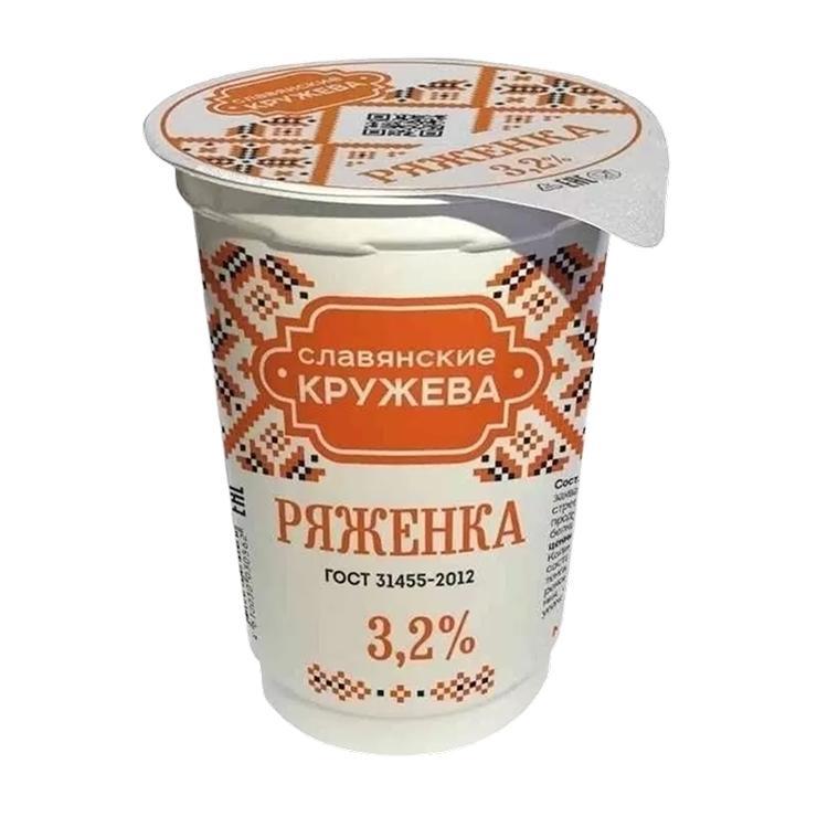 Ряженка Славянские кружева 3,2% 200 гр., пластиковая упаковка
