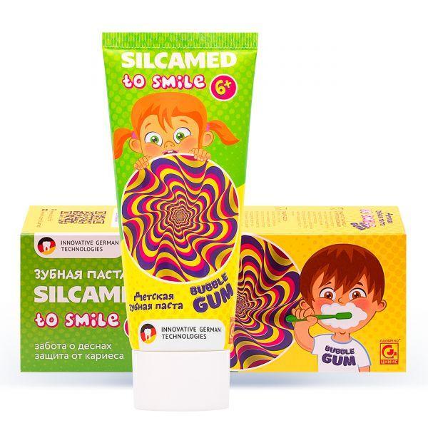 Паста зубная детская Silca Med To Smile Bubble Gum 6+ 65 гр., картон