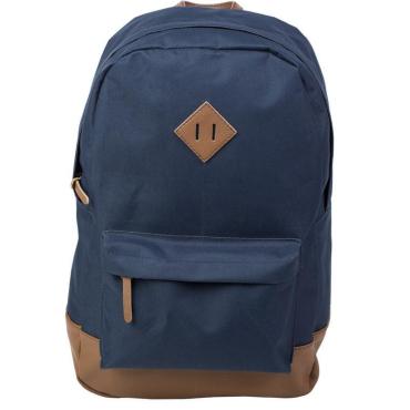 Рюкзак молодежный №1 School синий&#43; коричн.кож.зам