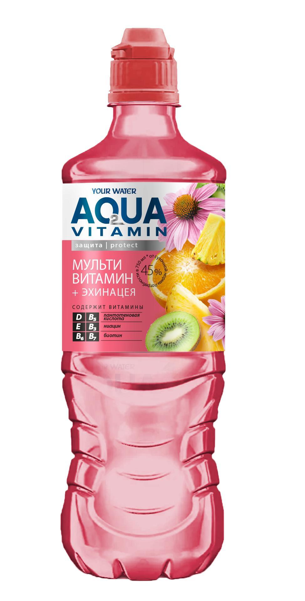 Напиток негазированный Дарида Aqua Vitamin мультивитамин эхинацея 750 мл., ПЭТ