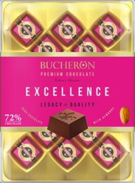 Конфеты шоколадные с миндалем Bucheron excellence 190 гр., картонная коробка