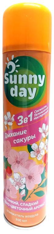 Освежитель воздуха Sunny Day дыхание сакуры 300 мл., баллон